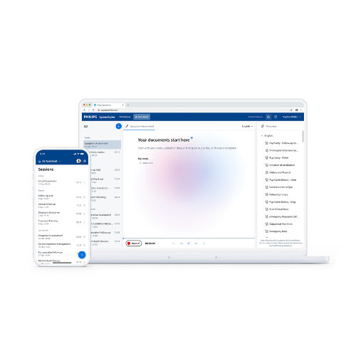 Philips SpeechLive Health | Assistant IA | Abonnement 12 mois | 1 user